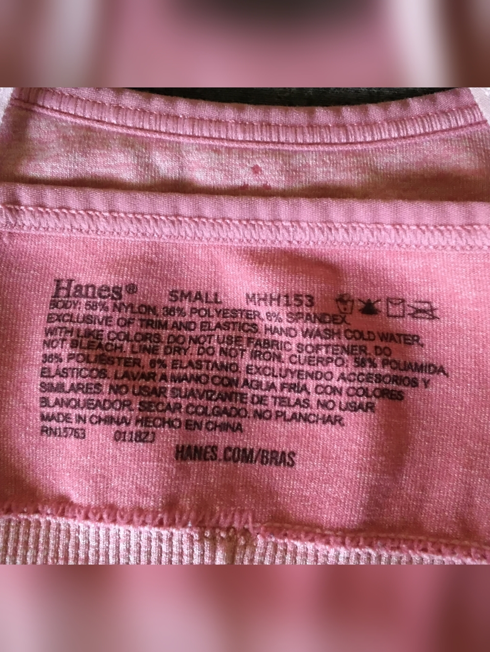 Hanes Girls Training Bra Bundle 3 Pack Pink Gray Mint Sz S 6/6X - Picture 10 of 11